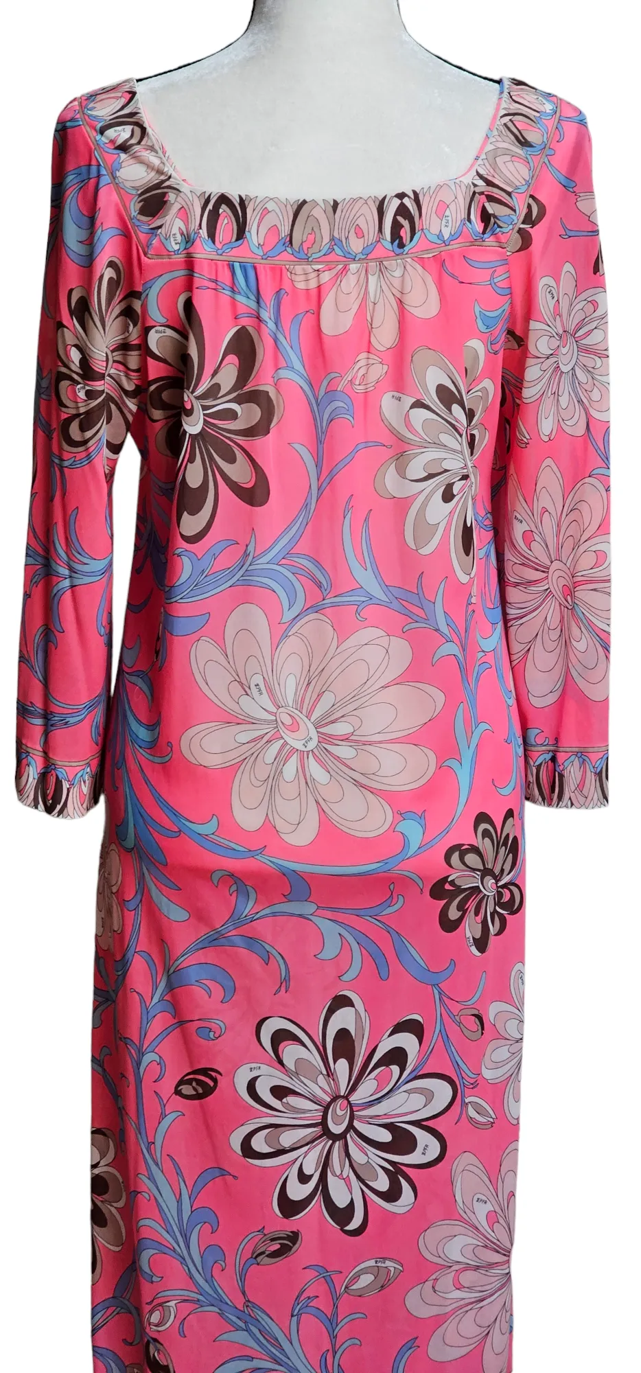1960’s Vintage Emilio Pucci for Formfit Rogers Signature Fabric Slip Dress Medium