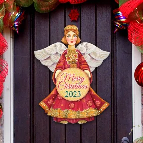2023 Dated Merry Christmas Holiday Door Decor by G DeBrekht - Christmas Decor - 8152722-4H-D23 2023 Dated Merry Christmas Holiday Door Decor by G DeBrekht - Christmas Decor - 8152722-4H-D23
