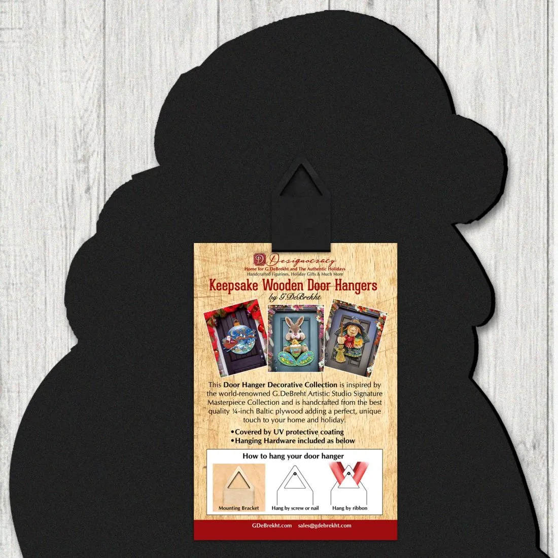 2023 Dated Up Up and Away Santa Door Hanger by G DeBrekht - Christmas Decor - 8112160H-D23