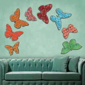 8-Piece Wooden Wall Dcor Butterflies by G DeBrekht - Designocracy - G98719S8 8-Piece Wooden Wall Dcor Butterflies by G DeBrekht - Designocracy - G98719S8