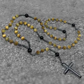 80 CM Cross Stone Bead Biker Rosary Necklace 80 CM Cross Stone Bead Biker Rosary Necklace