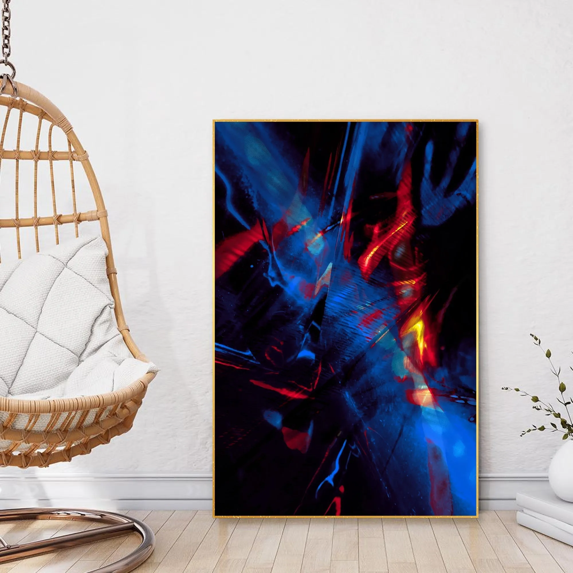 Abstract Pattern Floating Canvas Wall Painting