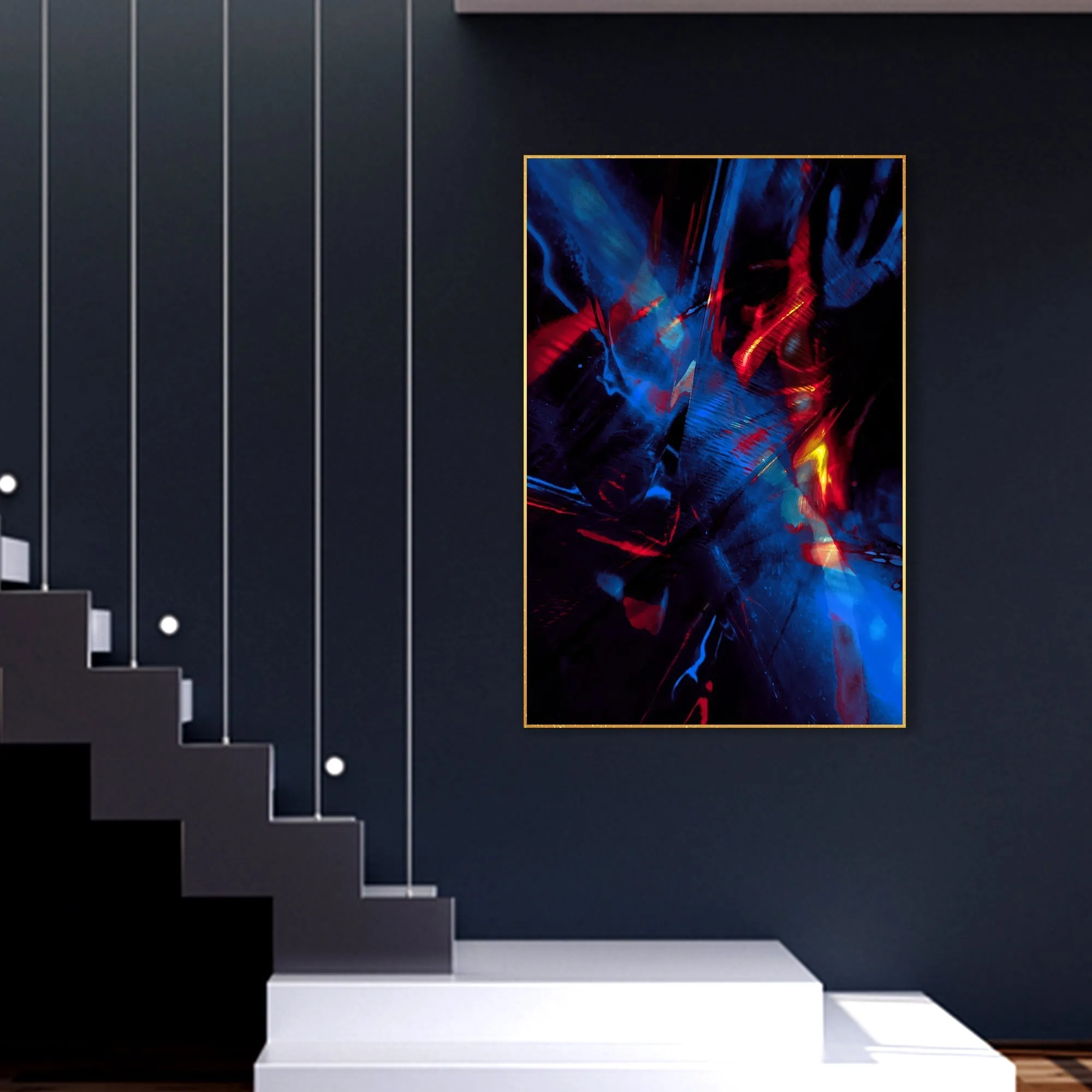 Abstract Pattern Floating Canvas Wall Painting