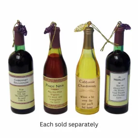Acrylic Wine Bottle Ornaments, 4 Assorted Acrylic Wine Bottle Ornaments, 4 Assorted
