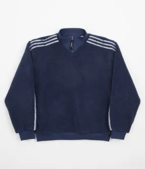 Adidas Blondey Sherpa Pullover Jacket - Mineral Blue / Reflective Silver Adidas Blondey Sherpa Pullover Jacket - Mineral Blue / Reflective Silver