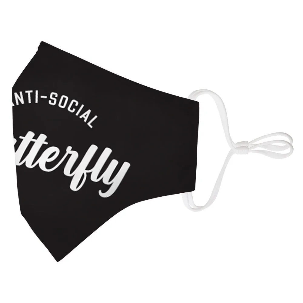 Adult Small Face Mask Satin Anti-Social Butterfly