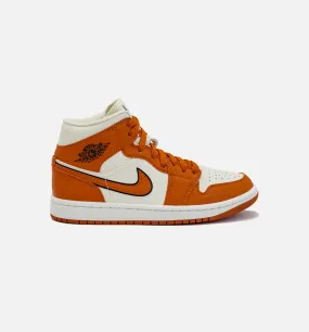 Air Jordan 1 Retro Mid SE Sport Spice Womens Lifestyle Shoe - Orange/White Air Jordan 1 Retro Mid SE Sport Spice Womens Lifestyle Shoe - Orange/White