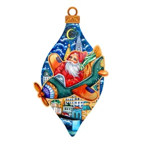 Air Plainer Santa Christmas Wooden Ornaments by G. DeBrekht - Christmas Santa Snowman Décor - 8112170 Air Plainer Santa Christmas Wooden Ornaments by G. DeBrekht - Christmas Santa Snowman Décor - 8112170
