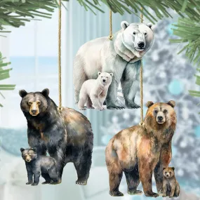 Alaskan Bears Wooden Ornaments Set of 3 by G. Debrekht - Wildlife Holiday Décor - 8091320S3 Alaskan Bears Wooden Ornaments Set of 3 by G. Debrekht - Wildlife Holiday Décor - 8091320S3