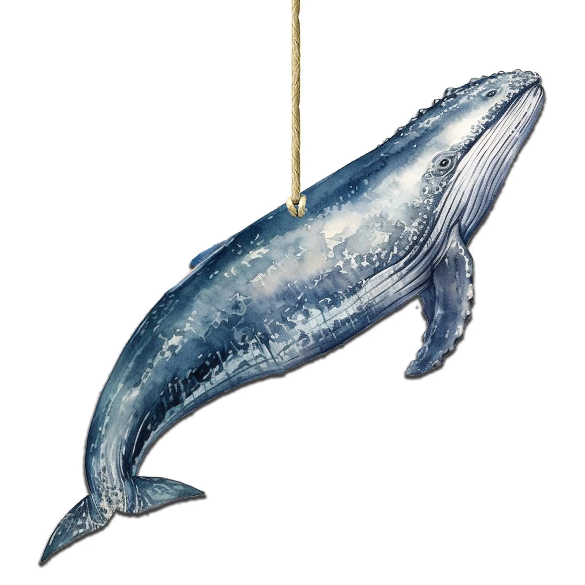 Alaskan Humpback Whale Wooden Ornaments by G.Debrekht - Wildlife Holiday Décor - 8710103-2