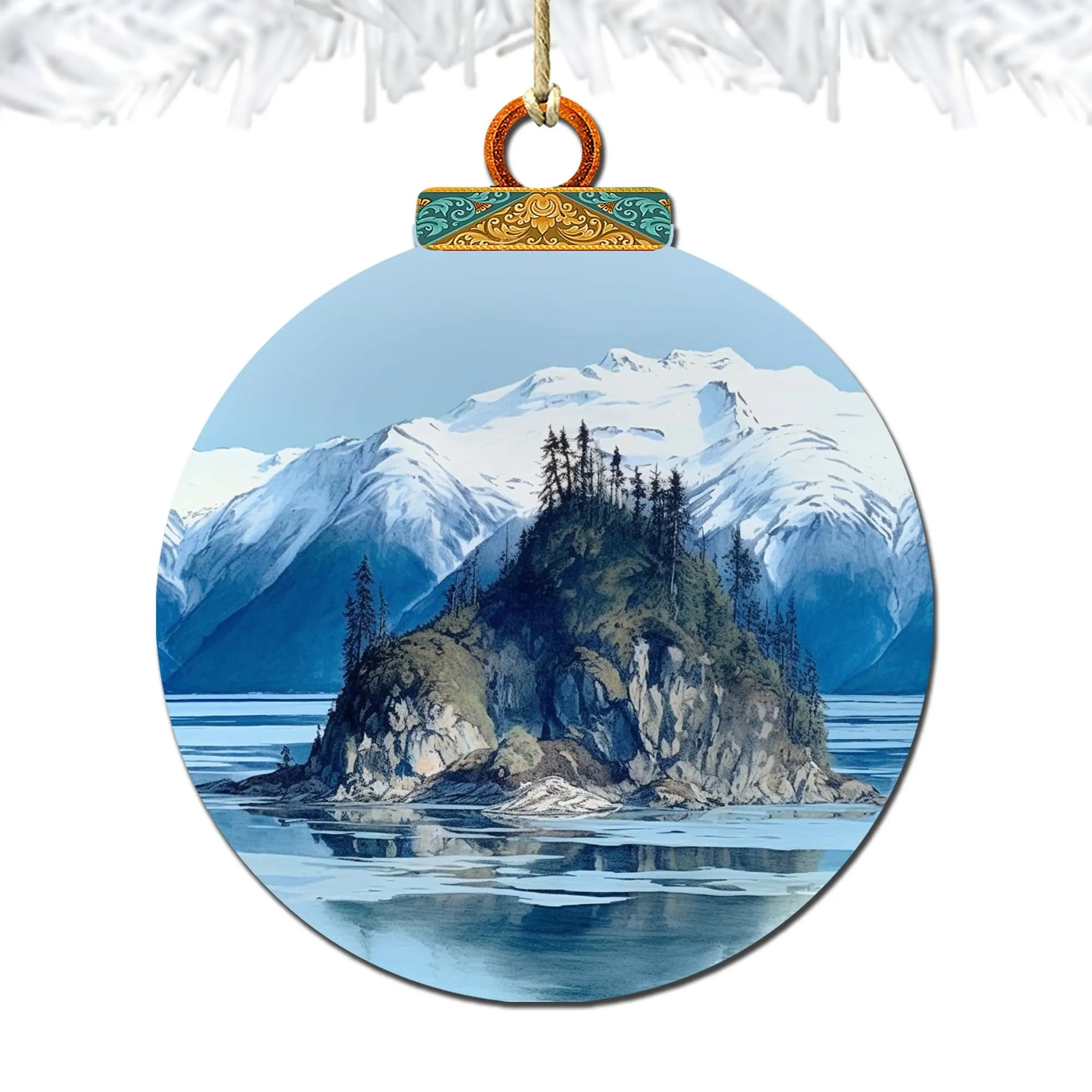 Alaskan Nature's Timeless Beauty Wooden Ornaments by G.Debrekht - Wildlife Holiday Décor - 870073