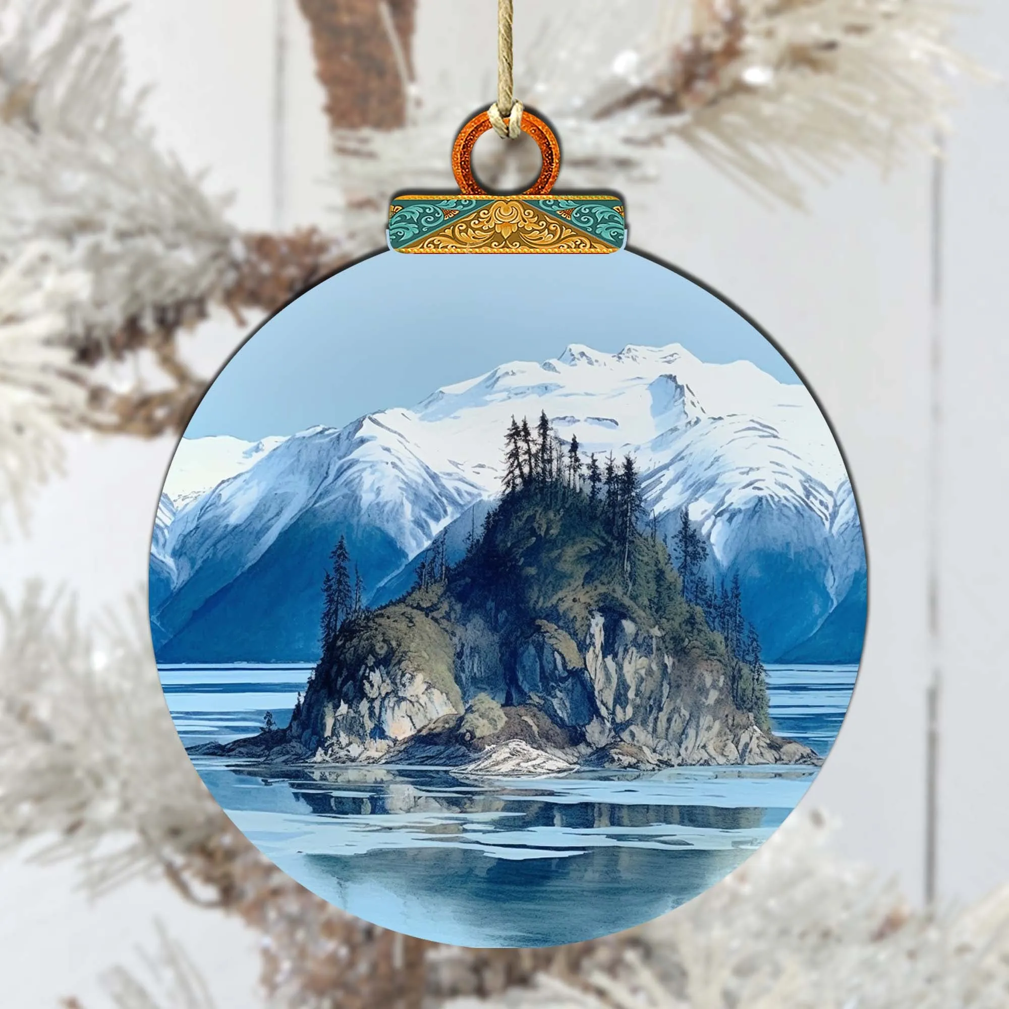 Alaskan Nature's Timeless Beauty Wooden Ornaments by G.Debrekht - Wildlife Holiday Décor - 870073