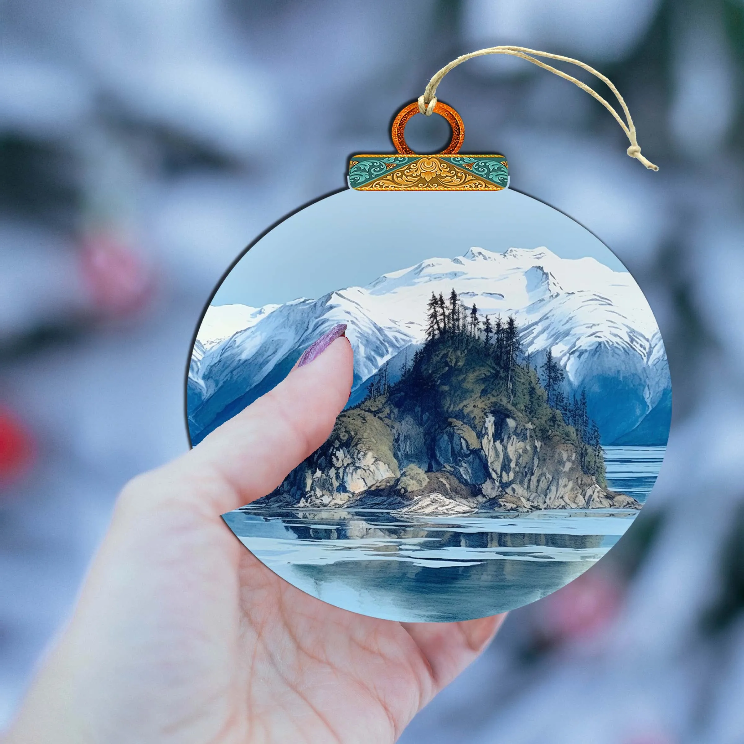 Alaskan Nature's Timeless Beauty Wooden Ornaments by G.Debrekht - Wildlife Holiday Décor - 870073