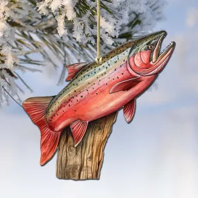 Alaskan Red Sockeye Wooden Ornaments by G.Debrekht - Wildlife Holiday Décor - 8710109-1 Alaskan Red Sockeye Wooden Ornaments by G.Debrekht - Wildlife Holiday Décor - 8710109-1