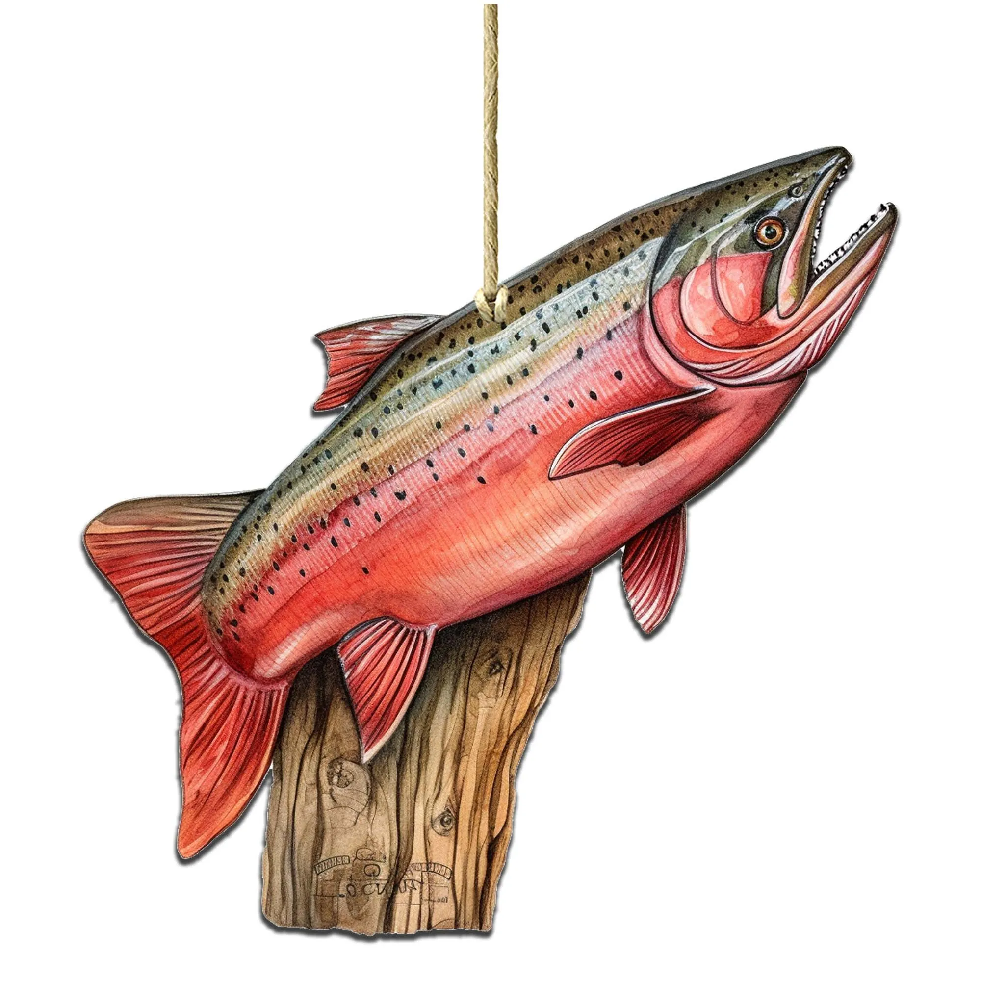Alaskan Red Sockeye Wooden Ornaments by G.Debrekht - Wildlife Holiday Décor - 8710109-1