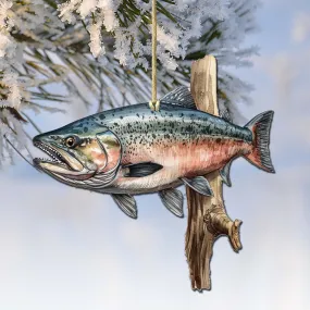 Alaskan Sockeye Wooden Ornaments by G.Debrekht - Wildlife Holiday Décor - 8710109-3 Alaskan Sockeye Wooden Ornaments by G.Debrekht - Wildlife Holiday Décor - 8710109-3