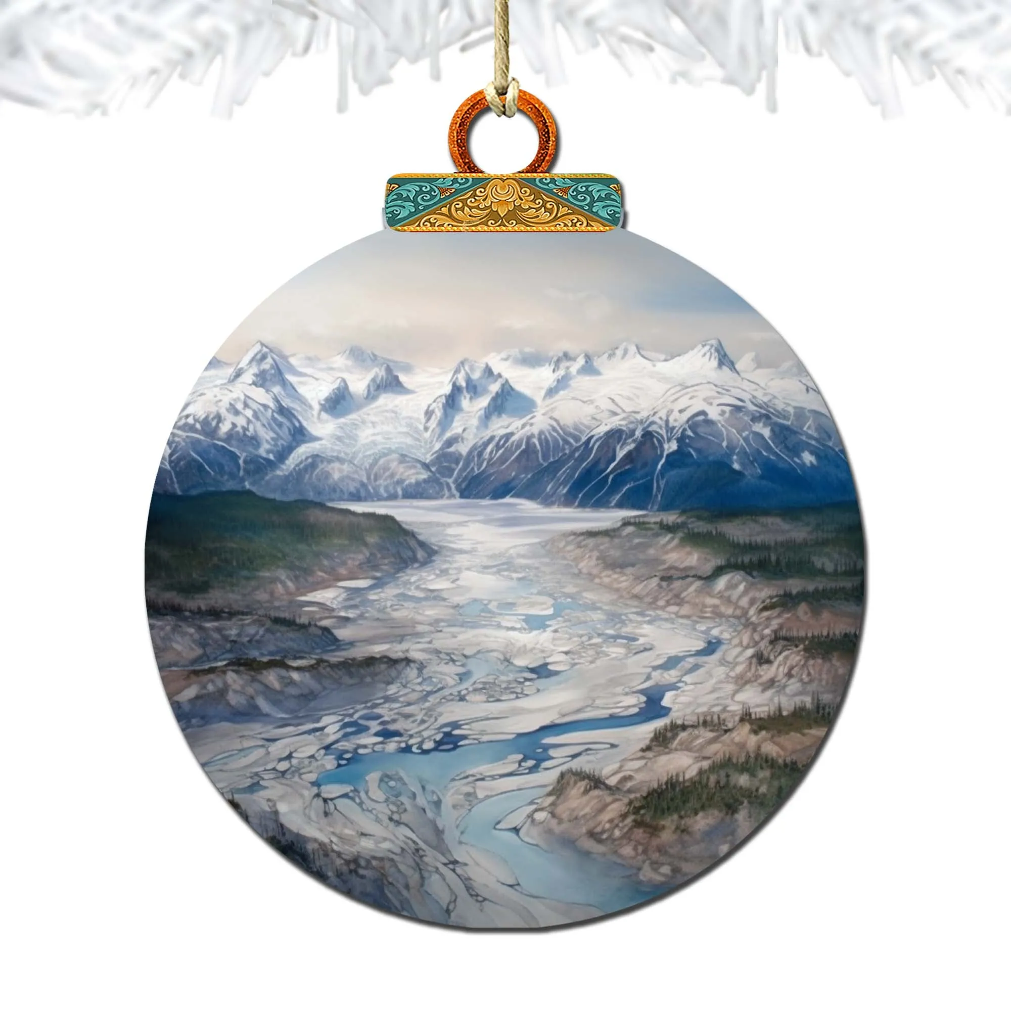 Alaskan Wilderness Symphony Wooden Ornaments by G.Debrekht - Wildlife Holiday Décor - 870057