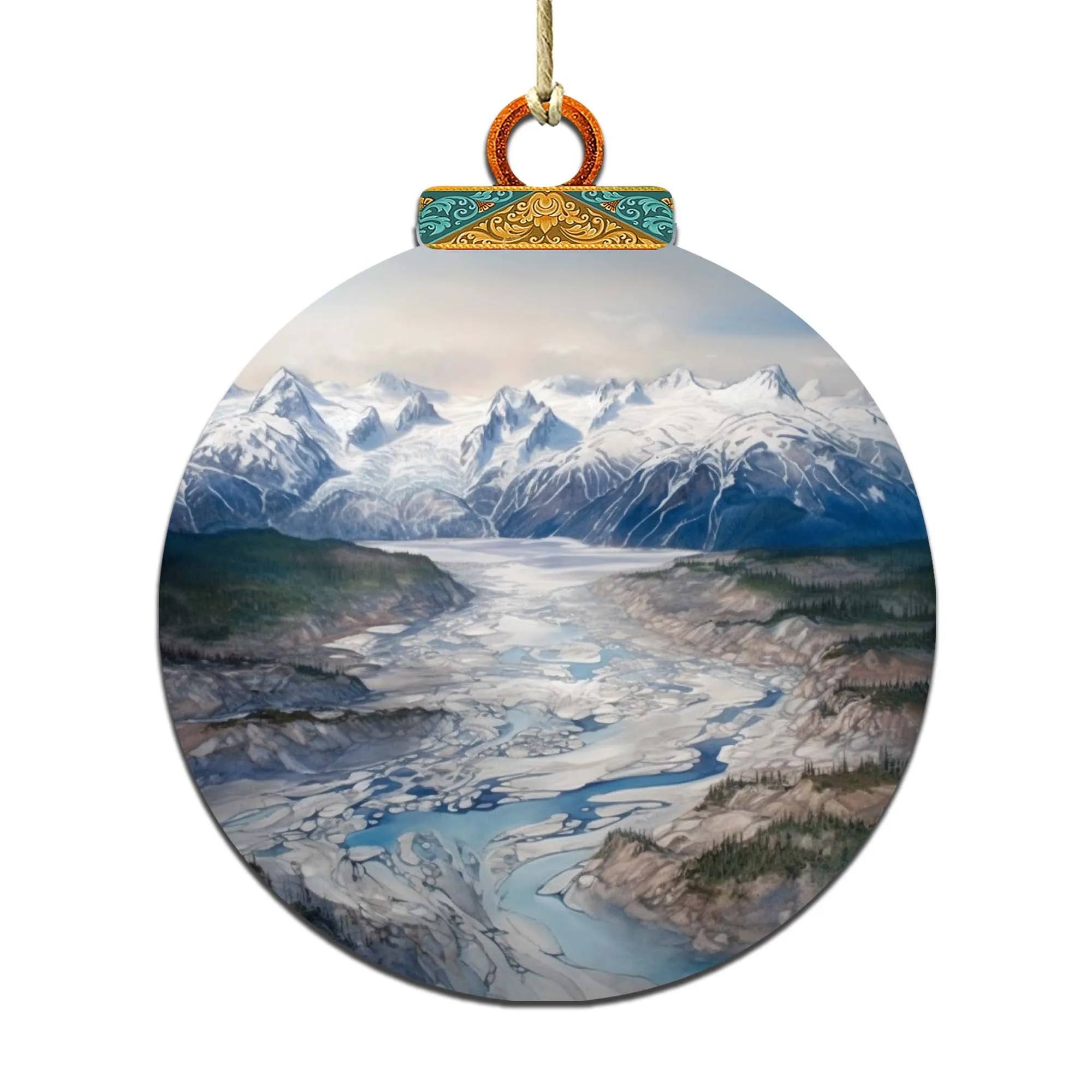 Alaskan Wilderness Symphony Wooden Ornaments by G.Debrekht - Wildlife Holiday Décor - 870057