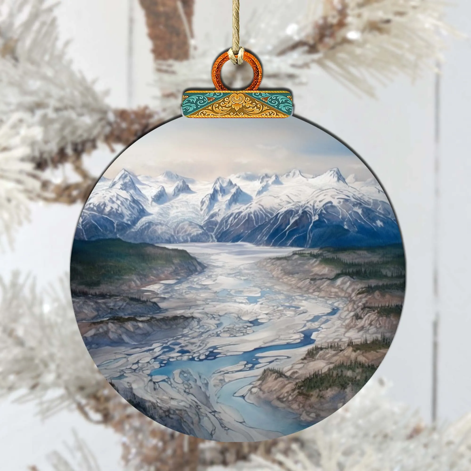 Alaskan Wilderness Symphony Wooden Ornaments by G.Debrekht - Wildlife Holiday Décor - 870057