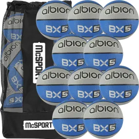 Albion BX Rubber Basketball (10 Pack with Carry Bag) | Size 5 Albion BX Rubber Basketball (10 Pack with Carry Bag) | Size 5