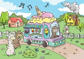 Alpaca Jigsaw Puzzle - Ice Cream Treat Alpaca Jigsaw Puzzle - Ice Cream Treat