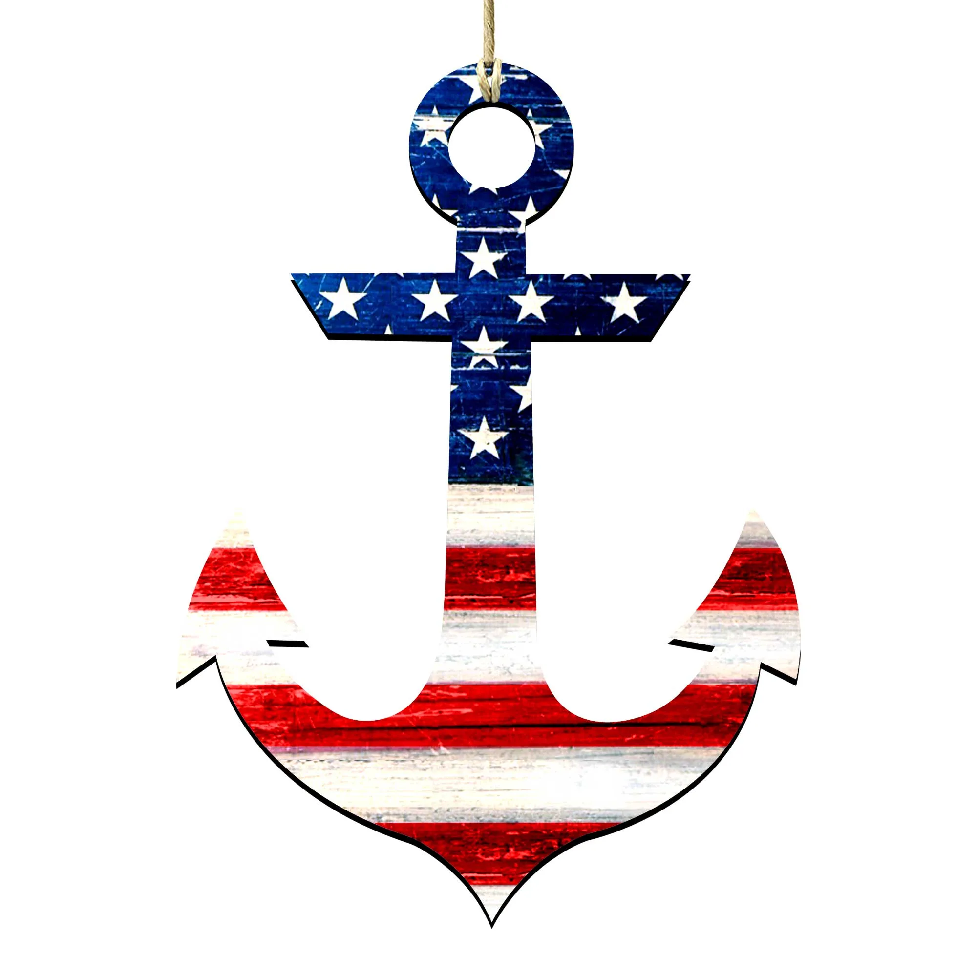 American Anchor Holiday Door Decor by G. DeBrekht - American Christmas Decor - 8198913H