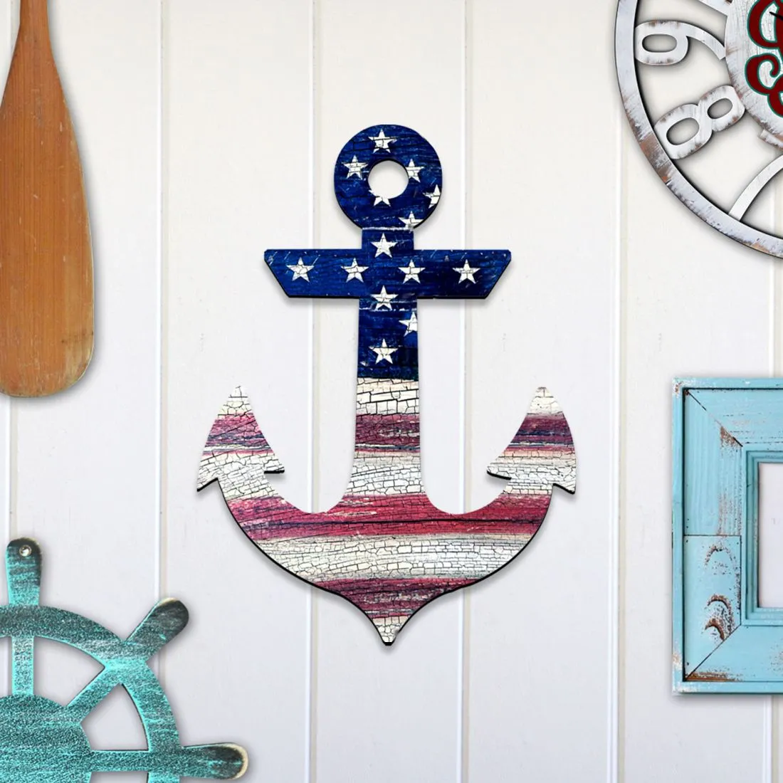 American Anchor Holiday Door Decor by G. DeBrekht - American Christmas Decor - 8198913H