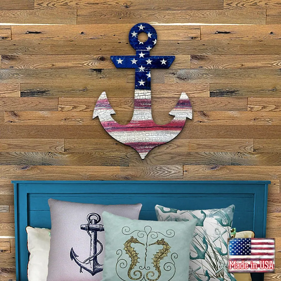 American Anchor Holiday Door Decor by G. DeBrekht - American Christmas Decor - 8198913H