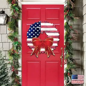 American Flag Holiday Door Wreath by G. DeBrekht - American Christmas Decor - 8185302H American Flag Holiday Door Wreath by G. DeBrekht - American Christmas Decor - 8185302H