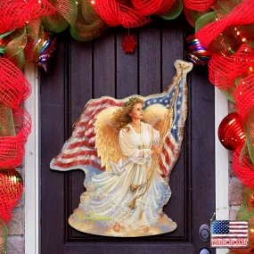 American Freedom Angel Holiday Door Decor by D. Gelsinger - American Christmas Decor - 8461021H-0107 American Freedom Angel Holiday Door Decor by D. Gelsinger - American Christmas Decor - 8461021H-0107