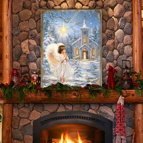 Angel at the Chapel Art Wooden Wall Art by D. Gelsinger - Nativity Holiday Décor - 95659B-1606 Angel at the Chapel Art Wooden Wall Art by D. Gelsinger - Nativity Holiday Décor - 95659B-1606