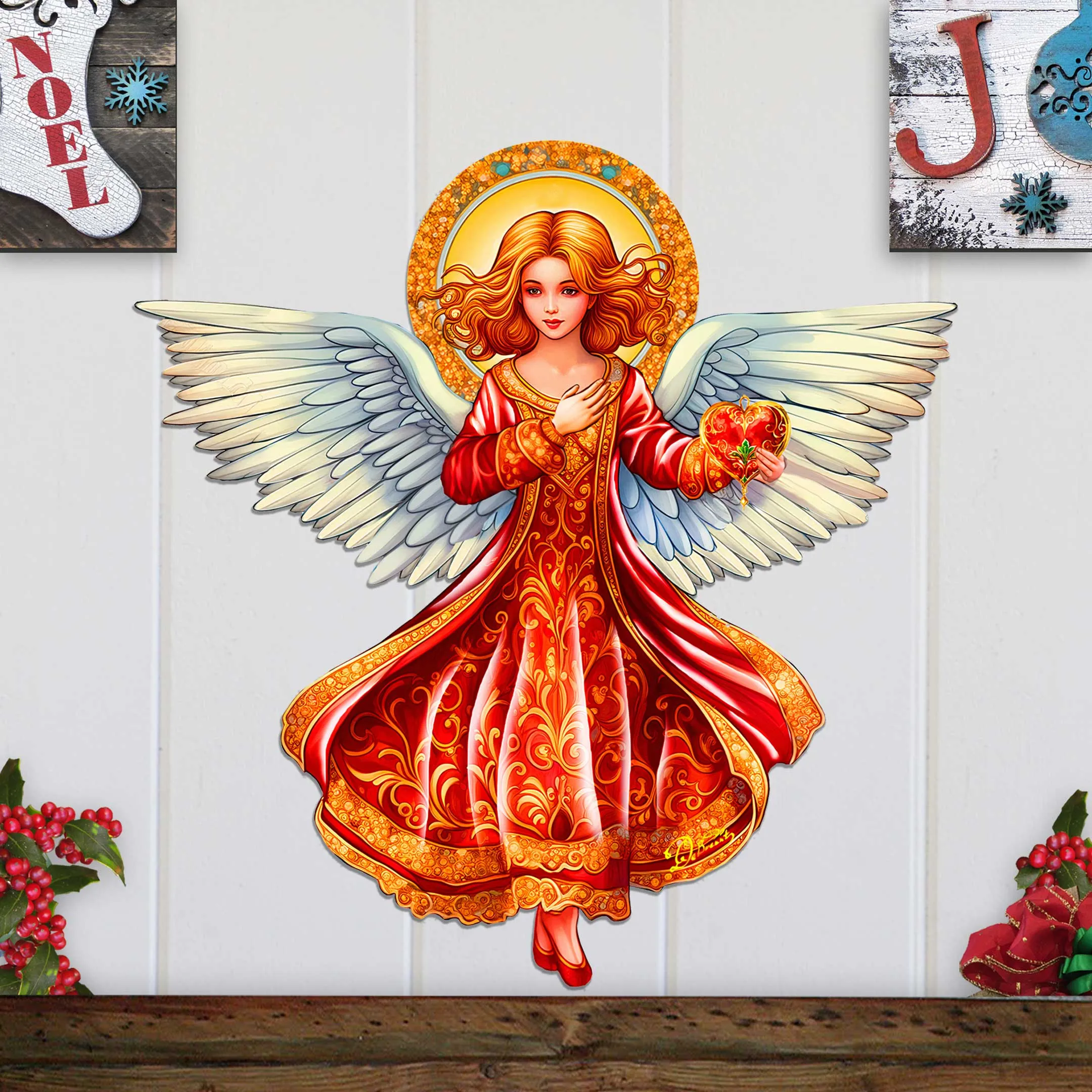Angel with Love Holiday Door Décor by G. Debrekht - Nativity Holiday Décor - 8652816H