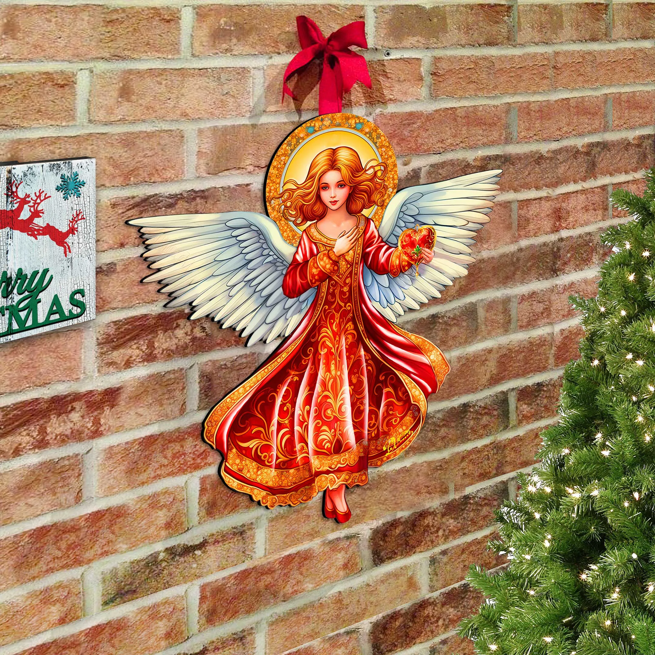 Angel with Love Holiday Door Décor by G. Debrekht - Nativity Holiday Décor - 8652816H