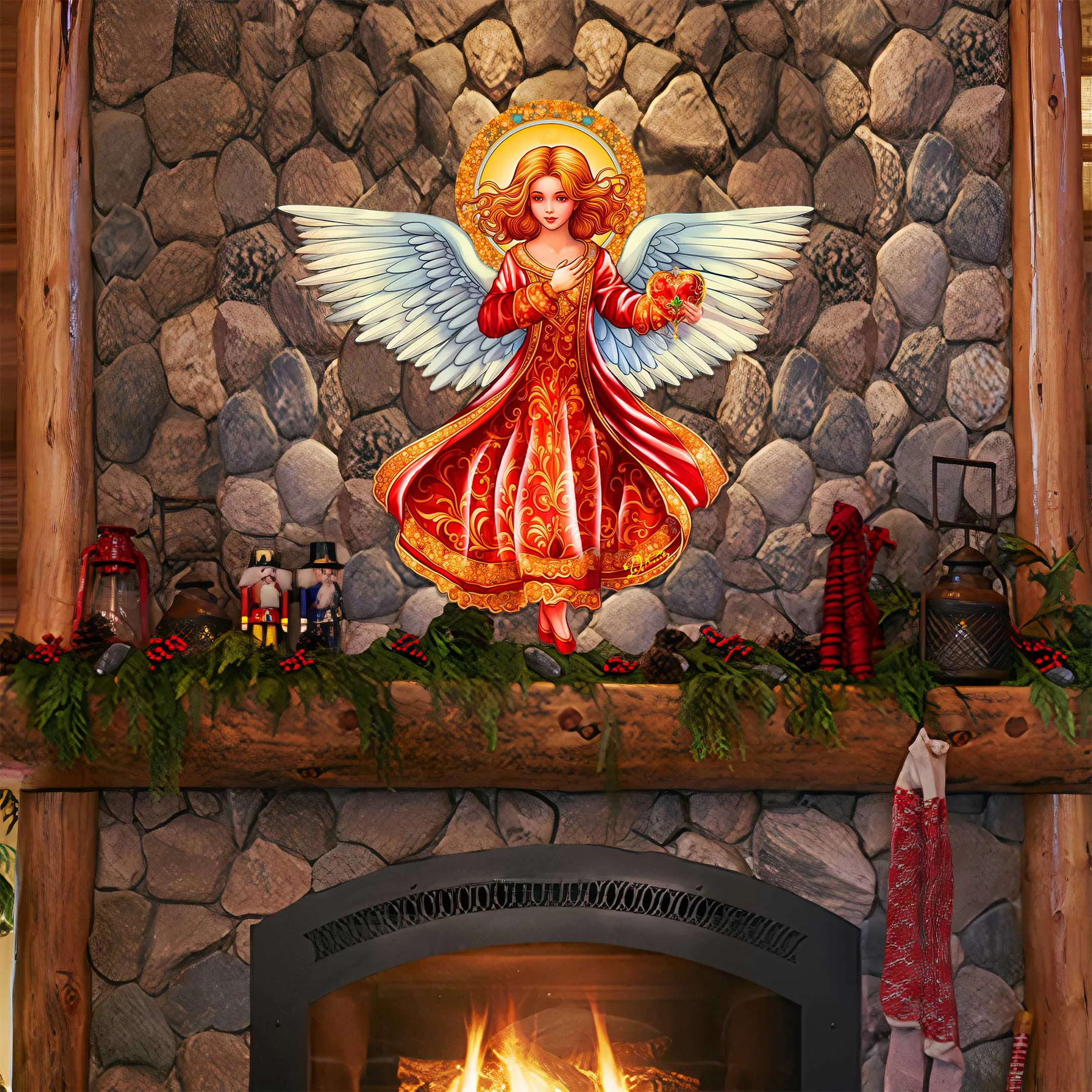Angel with Love Holiday Door Décor by G. Debrekht - Nativity Holiday Décor - 8652816H
