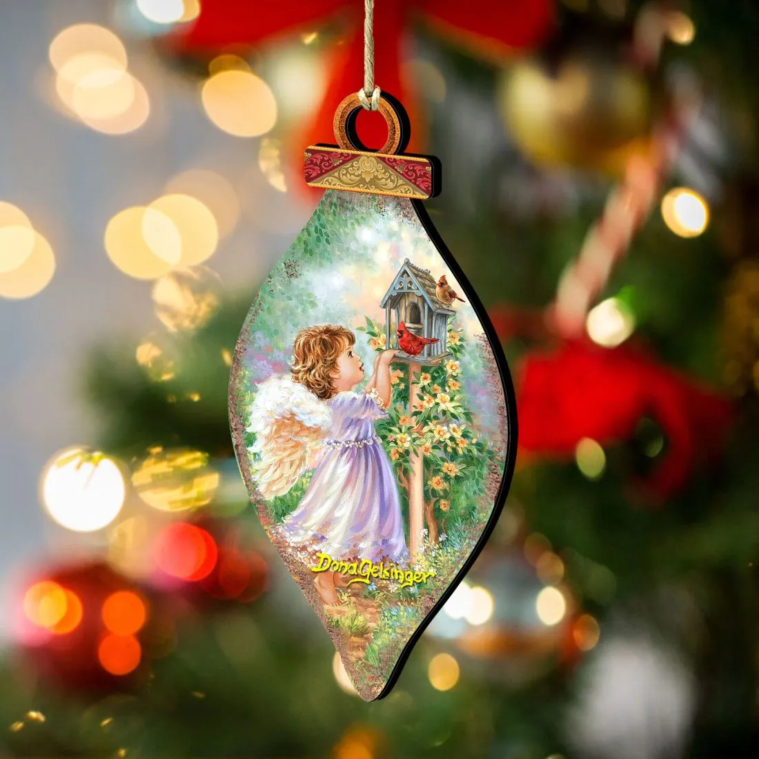 Angels Are Near Wooden Ornaments by Gelsinger - Nativity Holiday Decor - 8041150-DG