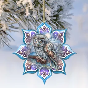 Arctic Owl Snowflake Wooden Ornaments by G. Debrekht - Nature Wildlife Décor - 8688435 Arctic Owl Snowflake Wooden Ornaments by G. Debrekht - Nature Wildlife Décor - 8688435