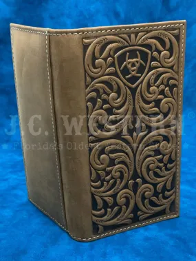Ariat A3561244 Mens Rodeo Scrolling Embossed Wallet Medium Brown Bark Ariat A3561244 Mens Rodeo Scrolling Embossed Wallet Medium Brown Bark