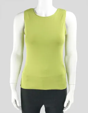 Armani Collezioni Lime Green Tank Top Size 6 US Armani Collezioni Lime Green Tank Top Size 6 US