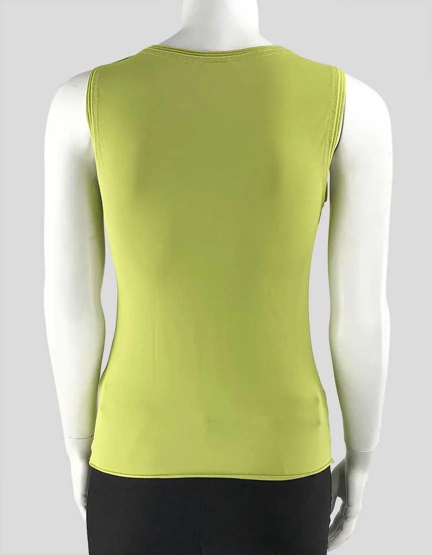 Armani Collezioni Lime Green Tank Top Size 6 US