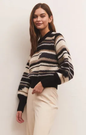 Asheville Stripe Sweater | Black Asheville Stripe Sweater | Black