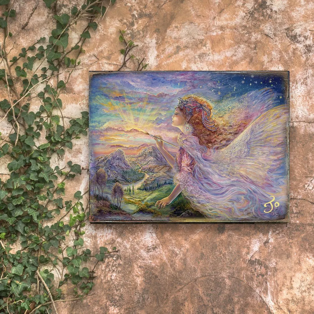 Aurora Fantasy Wooden Wall Art by Josephine Wall - Fantasy Décor - 852113B-JW