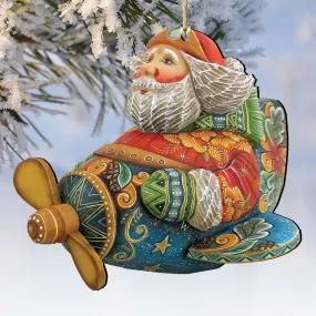 Aviator Santa Christmas Wooden Ornaments by G. DeBrekht - Christmas Santa Snowman Decor - 8112030 Aviator Santa Christmas Wooden Ornaments by G. DeBrekht - Christmas Santa Snowman Decor - 8112030