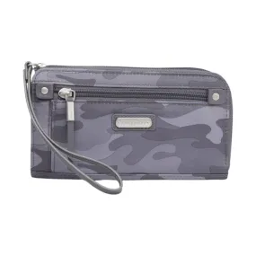 Baggallini Zip Around RFID Wallet - Grey Camo Baggallini Zip Around RFID Wallet - Grey Camo