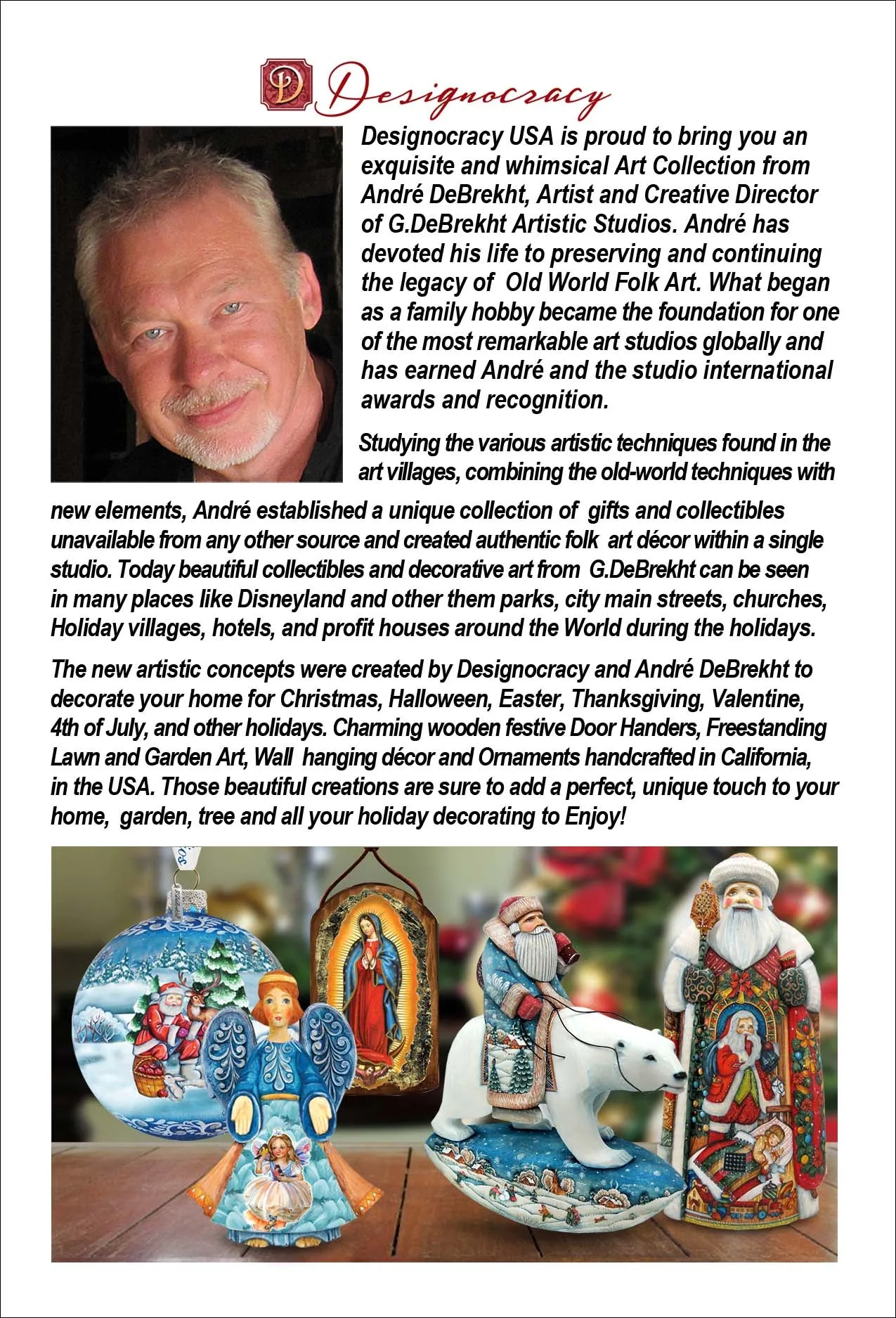 Beach Themed Ornaments - Santa's Artistry Wooden Ornaments by G. Debrekht | Coastal Holiday Décor - 8688184