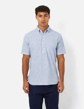 Beams Plus B.D Pullover Short Sleeve Shirt (Candy Stripe) - Blue Beams Plus B.D Pullover Short Sleeve Shirt (Candy Stripe) - Blue