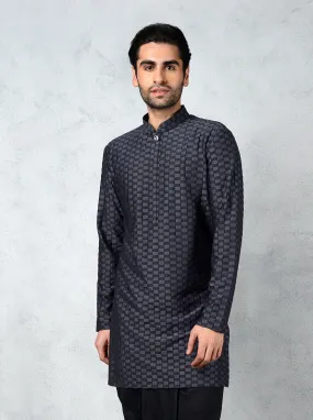 Black & Grey Kurta Pajama | Siddhesh Chauhan Black & Grey Kurta Pajama | Siddhesh Chauhan