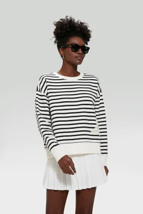 Black and White Stripe Natasha Pullover Black and White Stripe Natasha Pullover
