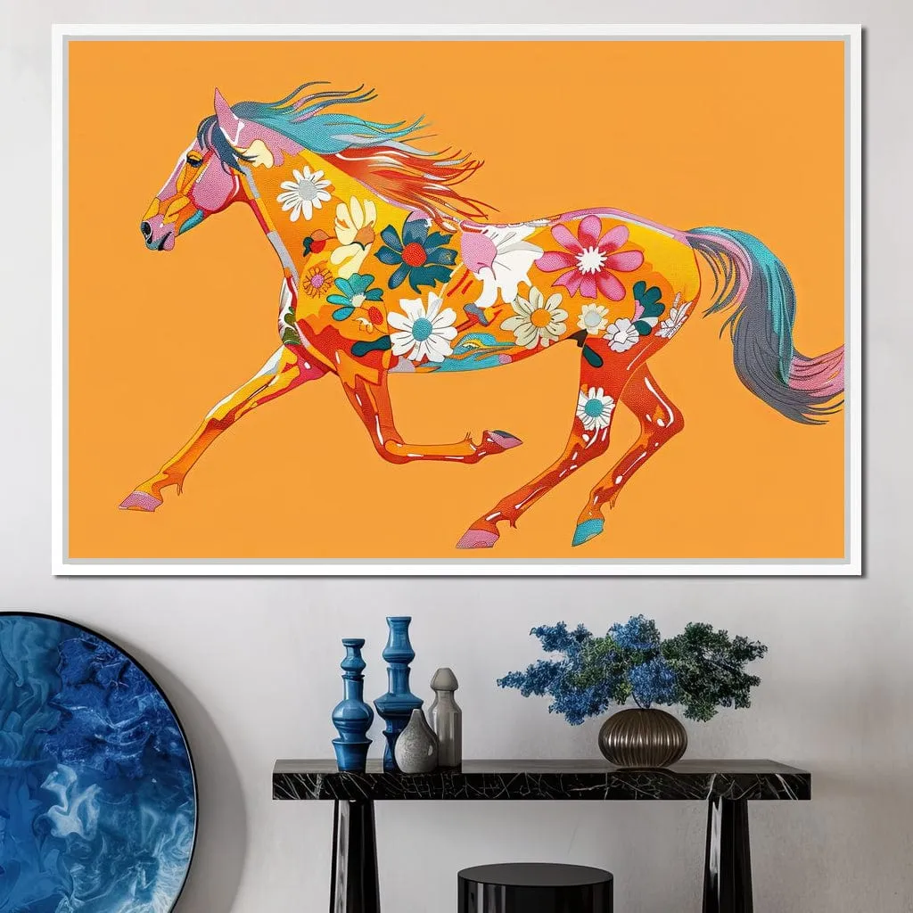 Blooming Horse on Tangerine