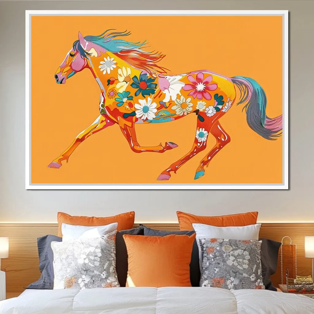 Blooming Horse on Tangerine