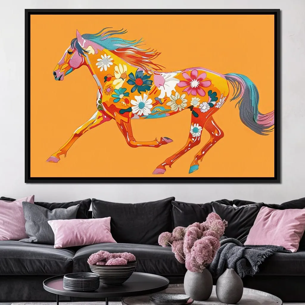 Blooming Horse on Tangerine